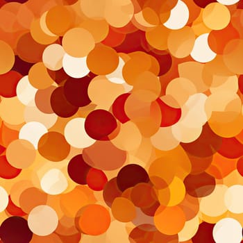 Fall-colored circles on a blurry background with pointillist brushwork (tiled)