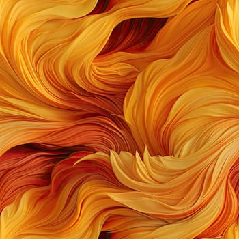 Abstract painting with wavy patterns in flaming orange (tiled)
