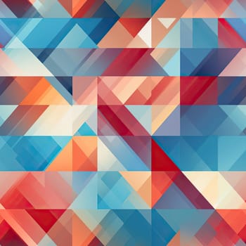 Abstract wallpaper with square triangles in bold colors (tiled)