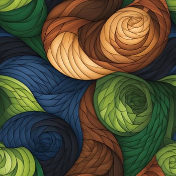 Exquisite seamless image of colored swirls with lush textures (tiled)