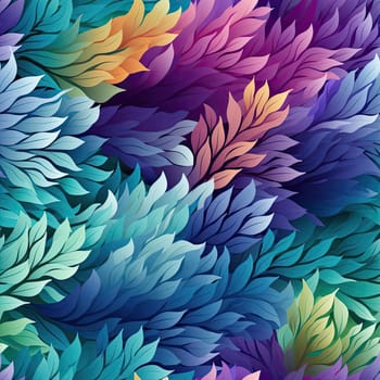 Abstract backgrounds with colorful leaves and floral patterns (tiled)