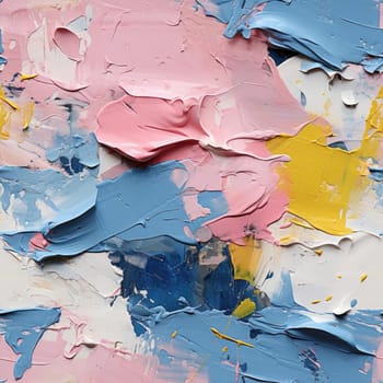 Colorful abstract paint with thick impasto texture and scattered composition (tiled)