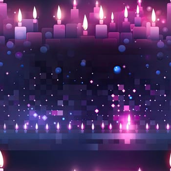 Colorful candles lit during the New Year celebration (tiled)