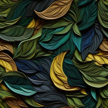 Wallpaper of abstract leaves with bright colors (tiled)
