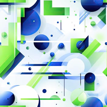 Abstract geometric design background in indigo and green (tiled)
