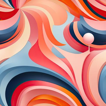 Colorful abstract pattern with wavy curves and swirls (tiled)