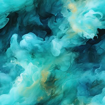 Abstract photo of blue, turquoise, and copper smoke with richly detailed backgrounds (tiled)