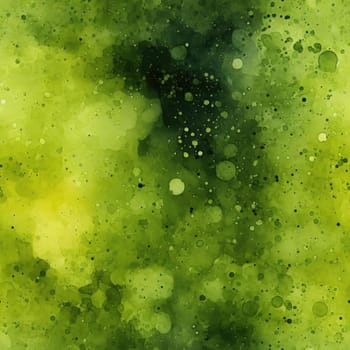 Abstract green watercolor background with textured splashes (tiled)