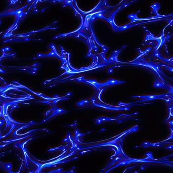 Animation of blue glowing liquid flowing on a black background (tiled)