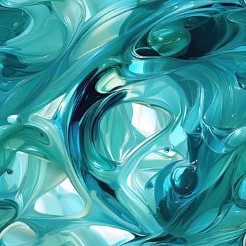 Aqua fractal wallpaper with organic abstractions and flowing forms (tiled)