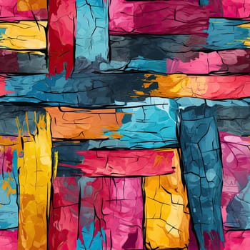Abstract pattern with vibrant and crossed paint strokes (tiled)