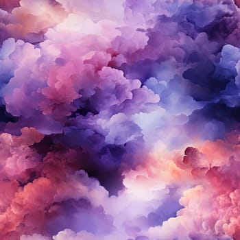 Psychedelic cloud texture painting in navy and magenta tones (tiled)