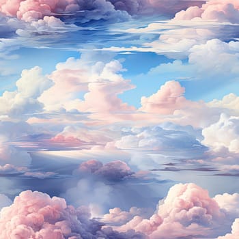 Beautiful pink and blue clouds in the sky (tiled)