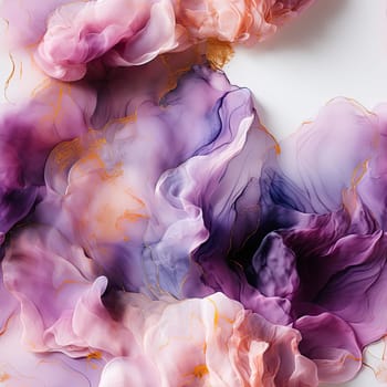 Abstract colorful floral watercolors with shades of purple (tiled)
