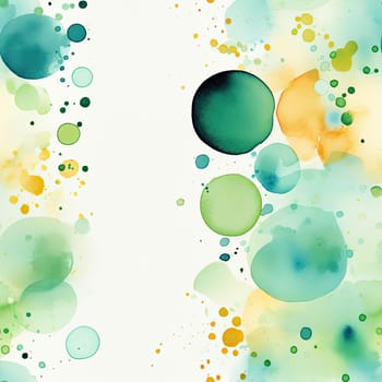 Exquisite watercolor design with colorful dots and delicate washes (tiled)