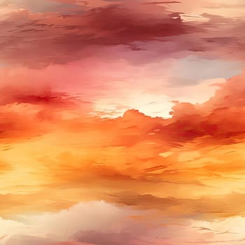 Painterly background of red orange clouds in multilayered style (tiled)