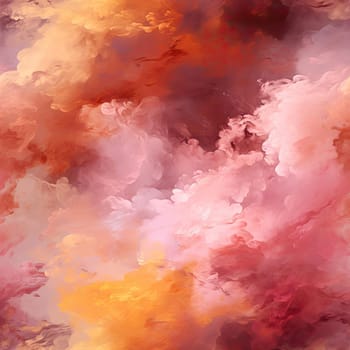 Abstract painting of pink and orange clouds with baroque brushwork (tiled)