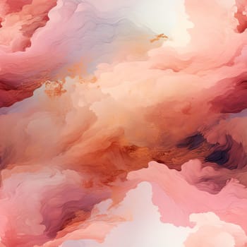 Rococo-inspired abstract painting with pink and orange clouds (tiled)