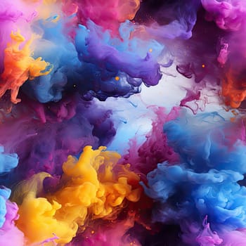 Colorful ink smoke floating in the air (tiled)