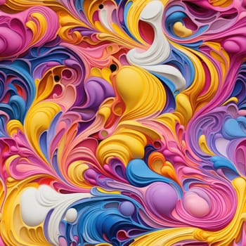 Multiple textured layers of colorful paint in an organic style (tiled)