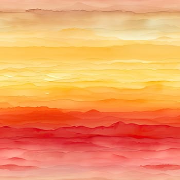 Serene watercolor sunset in yellow, orange, and red hues with a multilayered texture (tiled)