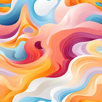 Colorful graphic of swirls and waves with vibrant colors (tiled)
