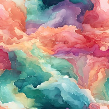 Watercolor clouds abstract background with organic forms and dreamscapes (tiled)