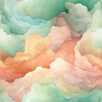 Pastel colored clouds in fluid style with layered mesh (tiled)