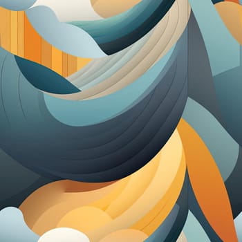 Waves and layered organic forms in a colored abstract illustration (tiled)