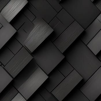 Black wooden squares in multilayered, textured abstracts (tiled)