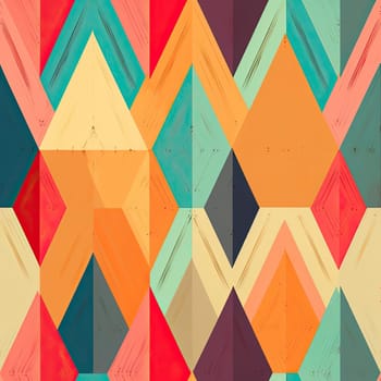 Colorful geometric pattern with distressed materials (tiled)