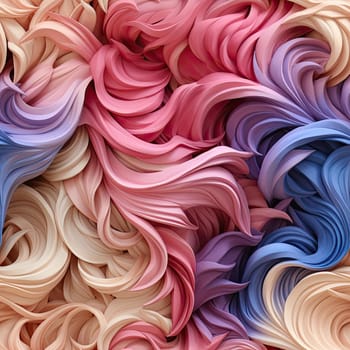 Curved design of melted polymer clay with soft colors and rococo pastel hues (tiled)