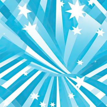 Exquisite star background with blue and gold accents (tiled)