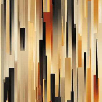 Abstract geometric patterns in beige, brown, and black with vibrant skylines (tiled)