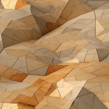 Polygonal desert landscape in shades of brown (tiled)