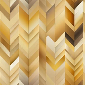 Golden herringbone seamless pattern with folded planes (tiled)
