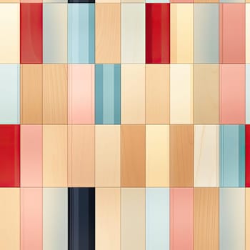 Solid background with different colored wood blocks in shiny/glossy finish (tiled)