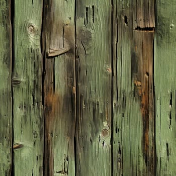 Post-apocalyptic backdrop of a green wood wall mimicking ruined materials (tiled)