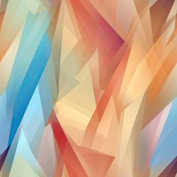 Abstract composition of geometric shapes with light orange and blue colors (tiled)