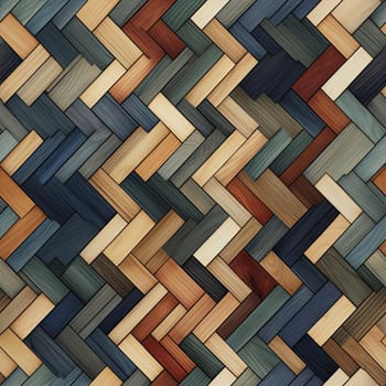 Colorful tiled pattern with rustic wood edges and earthy tones (tiled)