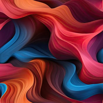 Abstract wavy colors wallpaper with vibrant tapestries and use of impasto technique (tiled)