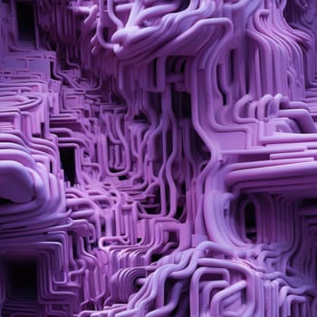 Purple abstract image of computer circuits in surreal 3D landscapes (tiled)