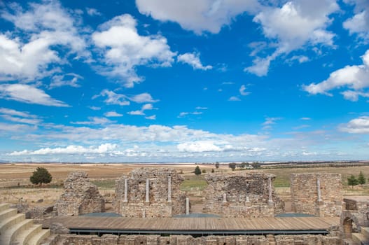 Roman Theatre of Regina Turdulorum. Casas de Reina, Badajoz, Spain. Overview