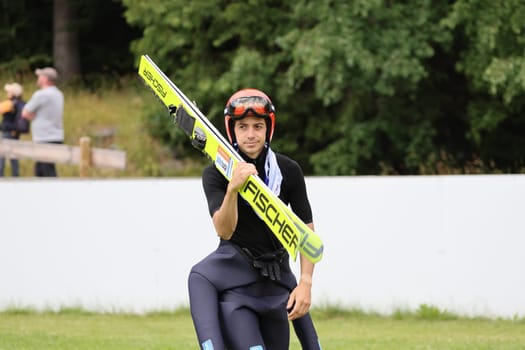 Constantin Schmid (WSV Oberaudorf) at the summer course DSV ski jumper Hinterzarten 2023