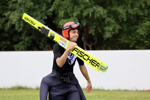 Constantin Schmid (WSV Oberaudorf) at the summer course DSV ski jumper Hinterzarten 2023