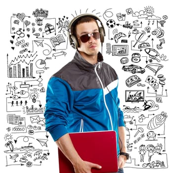 Young man life concept, lifestyle, sport, love, family, relations and children