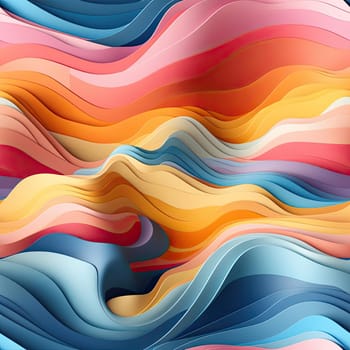 Colorful abstract paper background with waves (tiled)