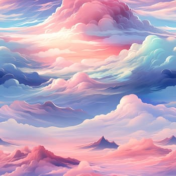 Clouds illustration for cell phone wallpaper (tiled)