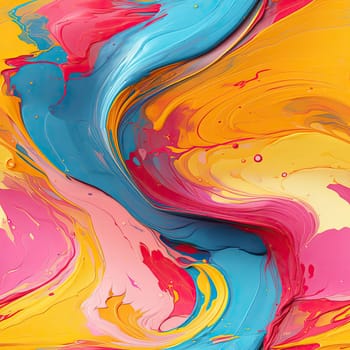 Colorful liquid paint creates a vibrant, dynamic masterpiece (tiled)