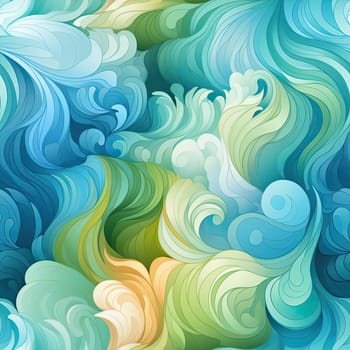 Seamless pattern of abstract clouds with multiple colors (tiled)